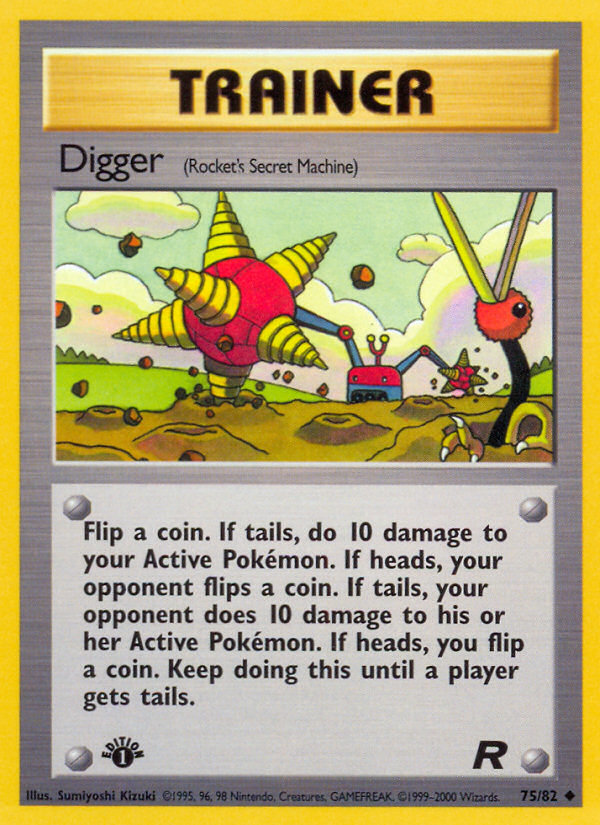 Digger (75/82) [Team Rocket 1st Edition] | Good Games Adelaide SA