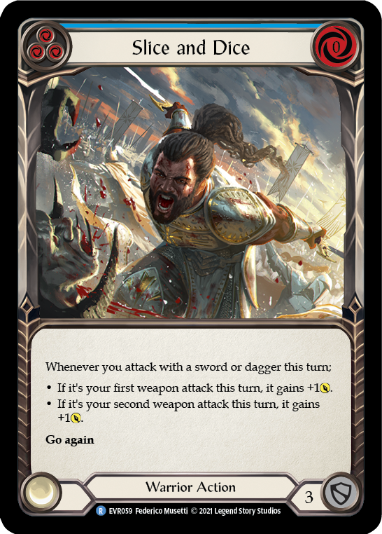 Slice and Dice (Blue) [EVR059] (Everfest)  1st Edition Rainbow Foil | Good Games Adelaide SA