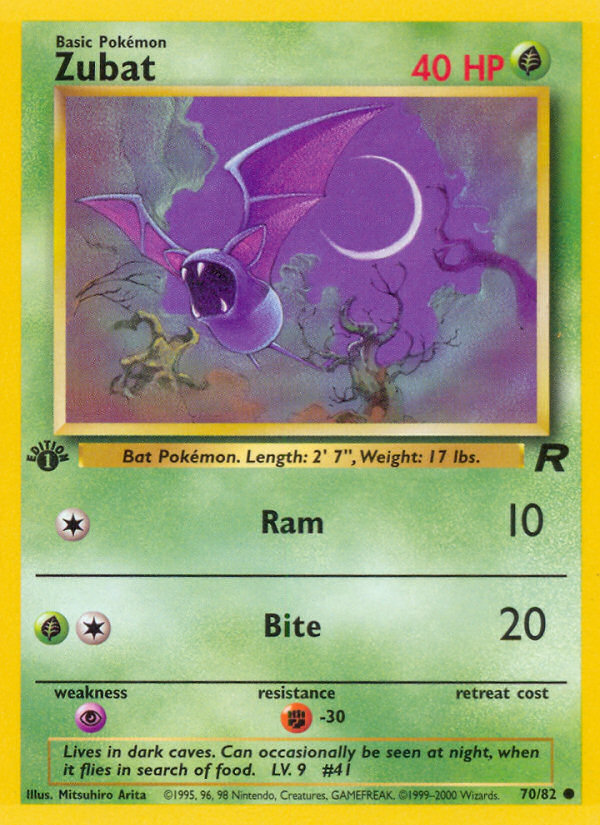 Zubat (70/82) [Team Rocket 1st Edition] | Good Games Adelaide SA