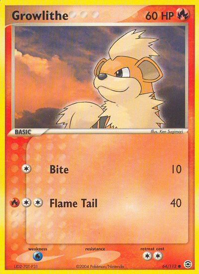 Growlithe (64/112) [EX: FireRed & LeafGreen] | Good Games Adelaide SA