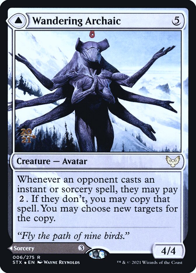 Wandering Archaic // Explore the Vastlands 6 (Prerelease Cards)  - Foil | Good Games Adelaide SA