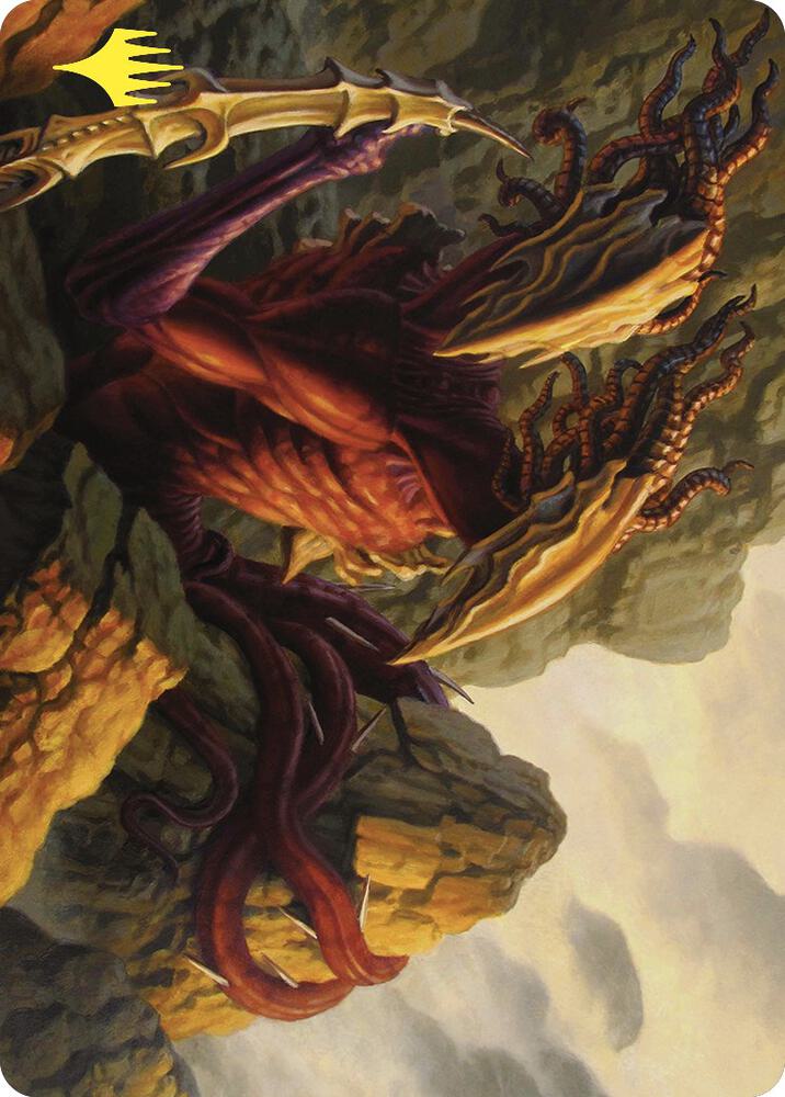 Two Headed Sliver Art Card Gold Stamped 79 (Art Series: Commander Masters)  | Good Games Adelaide SA