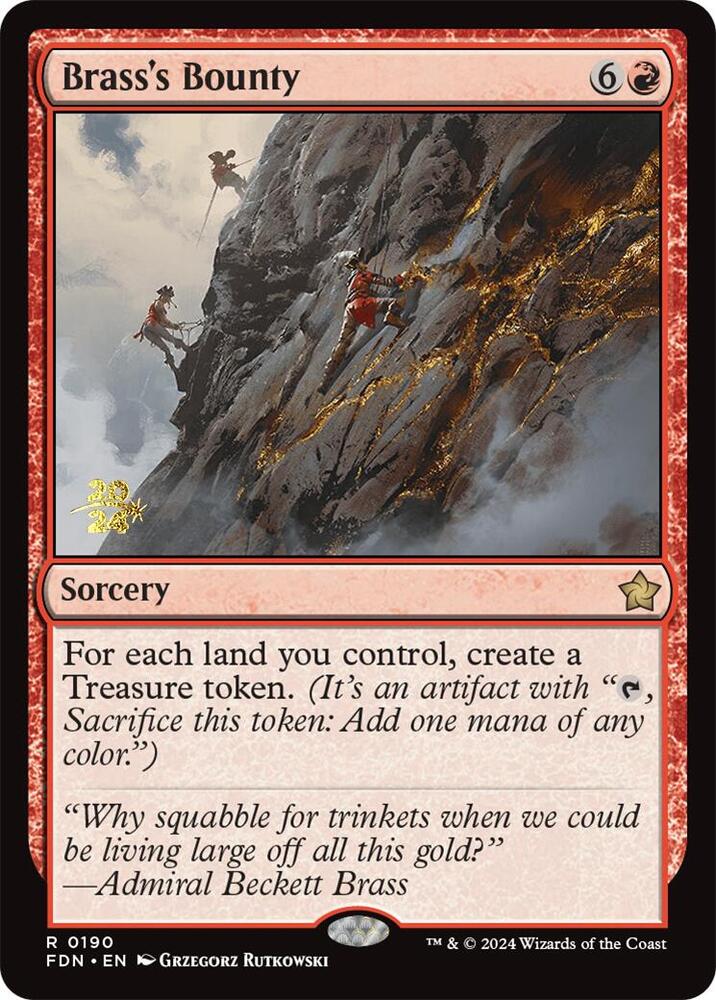 Brasss Bounty FDN 190 (Prerelease Cards)  - Foil | Good Games Adelaide SA