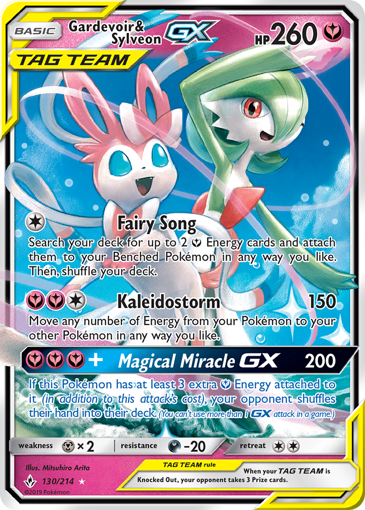 Gardevoir & Sylveon GX (130/214) [Sun & Moon: Unbroken Bonds] | Good Games Adelaide SA
