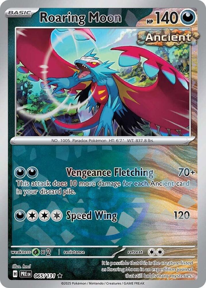 Roaring Moon (065/131) (Poke Ball Pattern) [Scarlet & Violet: Prismatic Evolutions] | Good Games Adelaide SA