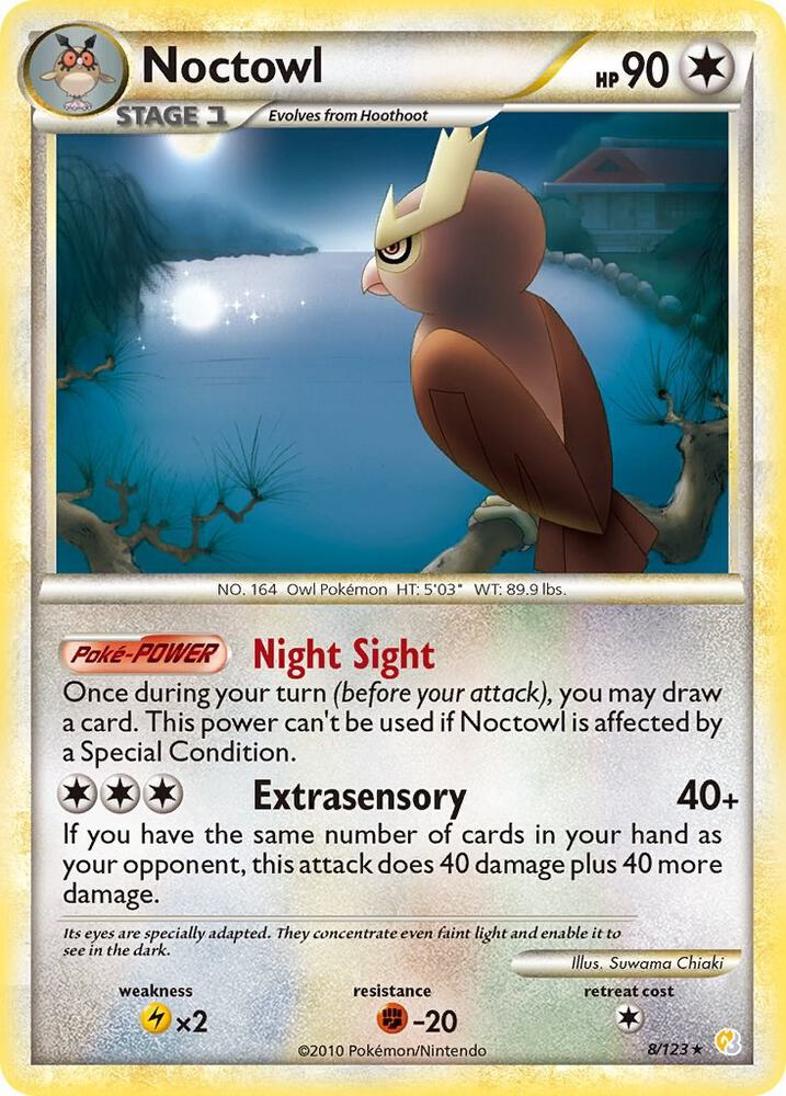 Noctowl 8/123 (HeartGold SoulSilver)  - Reverse Holofoil | Good Games Adelaide SA