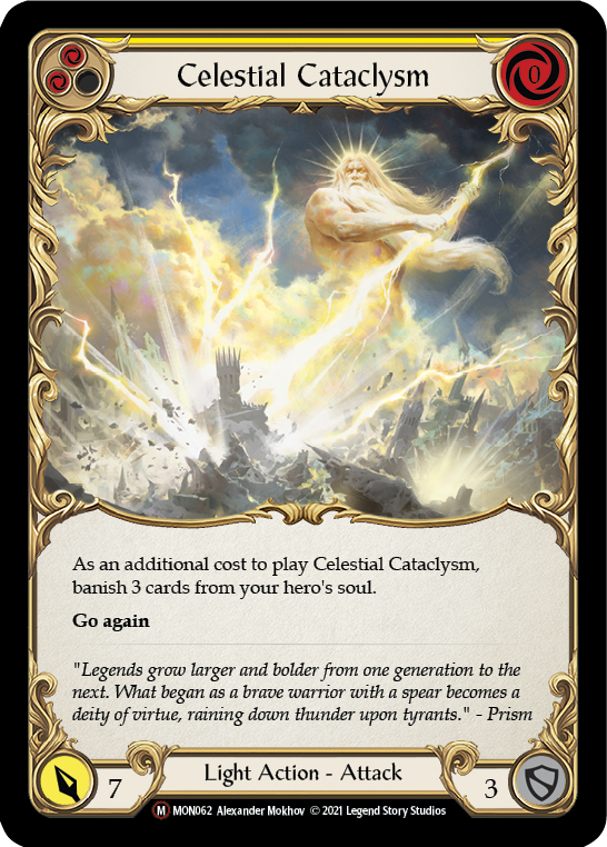 Celestial Cataclysm [U-MON062-RF] Unlimited Rainbow Foil | Good Games Adelaide SA