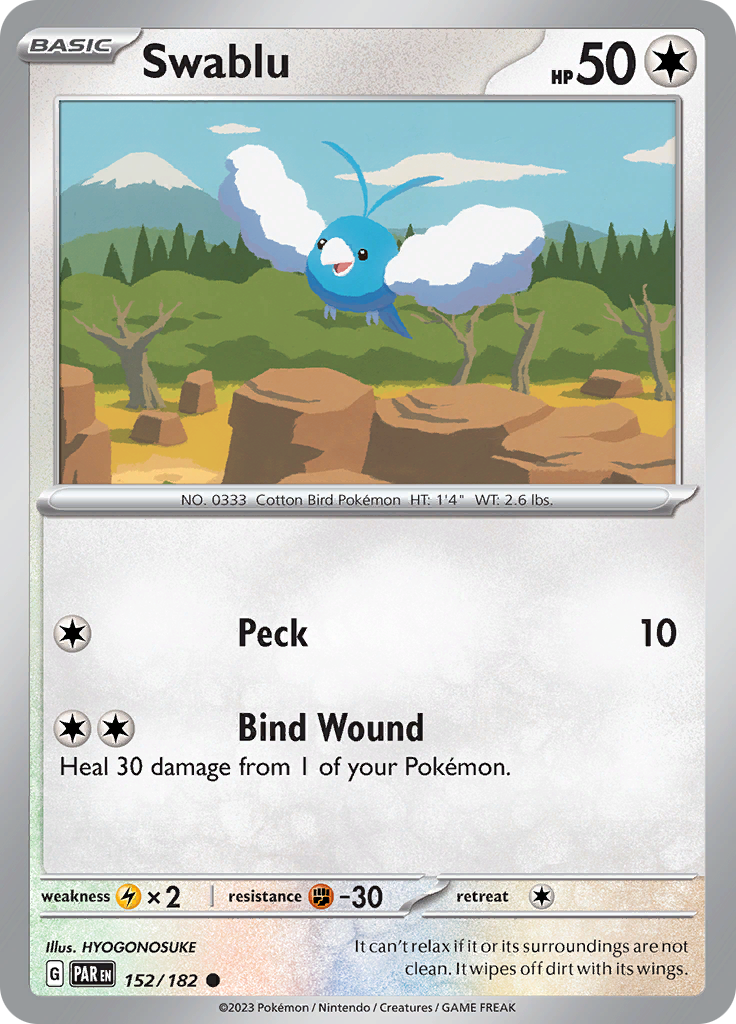 Swablu (152/182) [Scarlet & Violet: Paradox Rift] | Good Games Adelaide SA