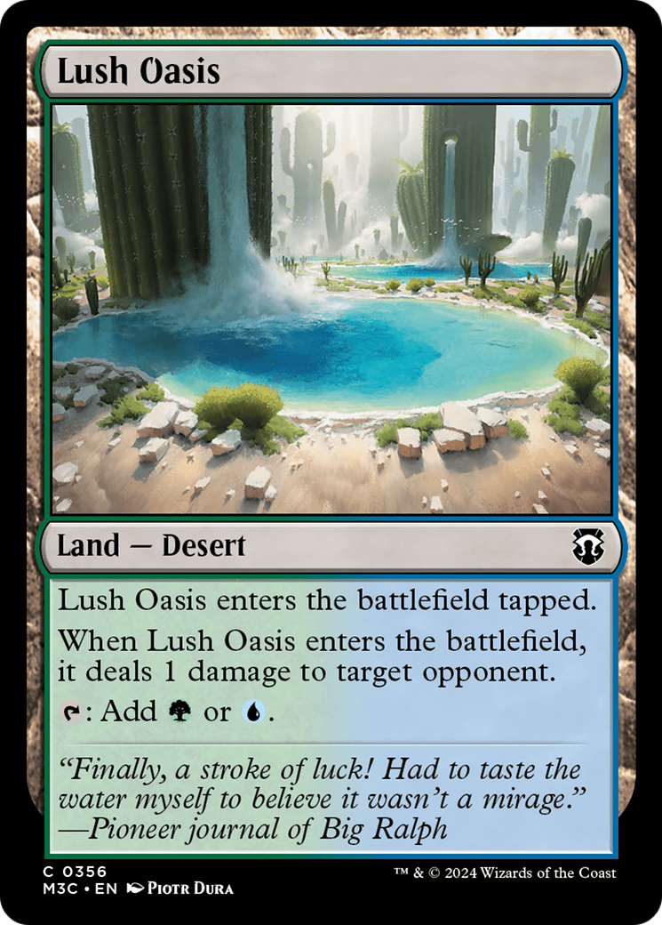 Lush Oasis (Ripple Foil) [Modern Horizons 3 Commander] | Good Games Adelaide SA