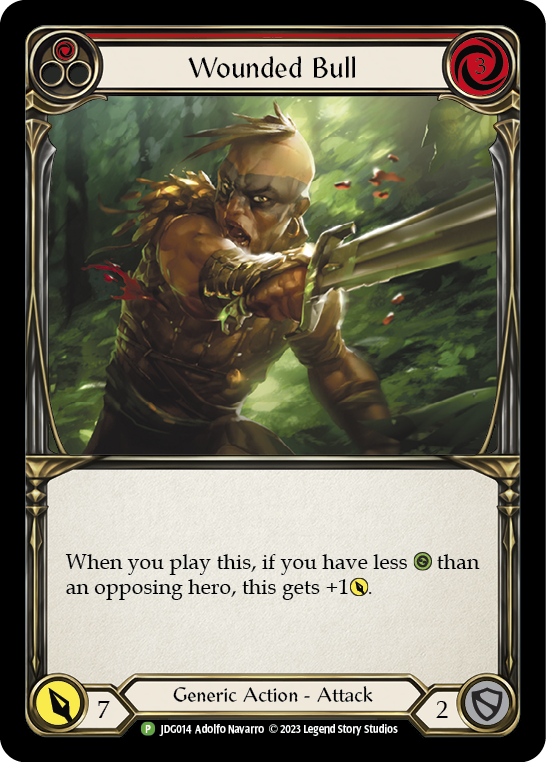 Wounded Bull (Red) [JDG014] (Promo)  Cold Foil | Good Games Adelaide SA