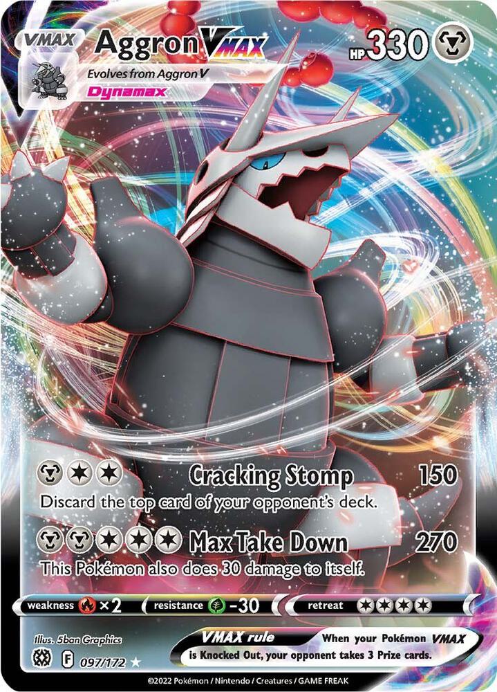 Aggron VMAX 097/172 (SWSH09: Brilliant Stars)  - Holofoil | Good Games Adelaide SA