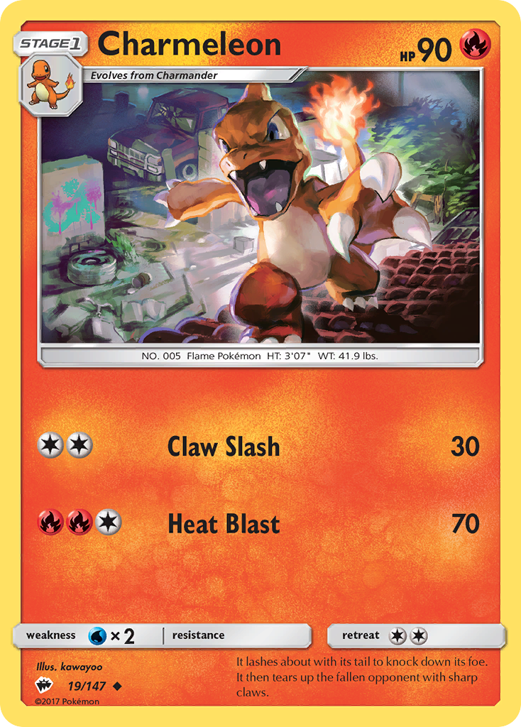 Charmeleon (19/147) [Sun & Moon: Burning Shadows] | Good Games Adelaide SA