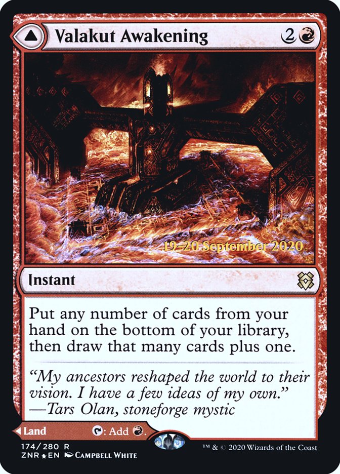 Valakut Awakening // Valakut Stoneforge  [Zendikar Rising Prerelease Promos] | Good Games Adelaide SA