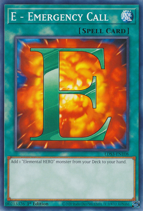 E - Emergency Call [LDS3-EN108] Common | Good Games Adelaide SA