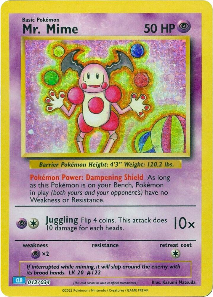 Mr. Mime 013/034 (Trading Card Game Classic)  - Holofoil | Good Games Adelaide SA