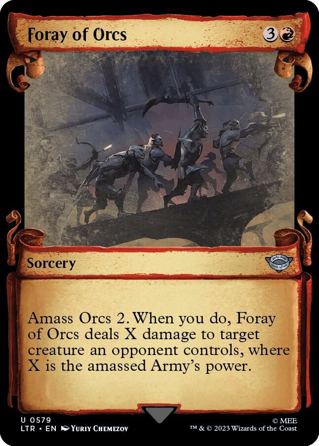 Foray of Orcs 579 (Universes Beyond: The Lord of the Rings: Tales of Middle-earth)  - Showcase Scroll | Good Games Adelaide SA