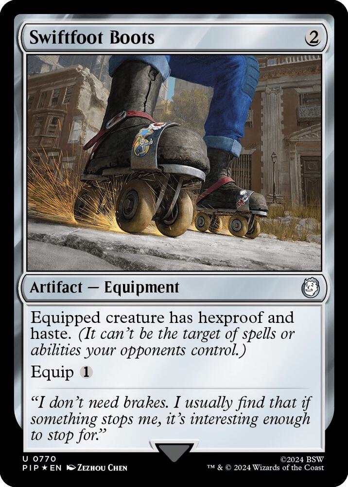 Swiftfoot Boots 770 (Universes Beyond: Fallout)  - Foil | Good Games Adelaide SA