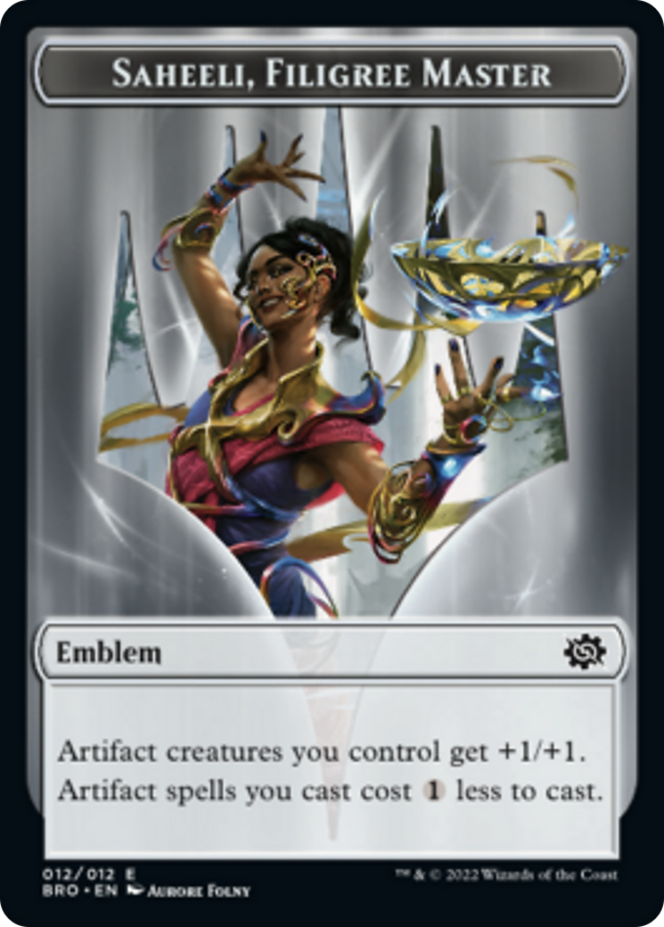 Saheeli, Filigree Master Emblem [The Brothers' War Tokens] | Good Games Adelaide SA