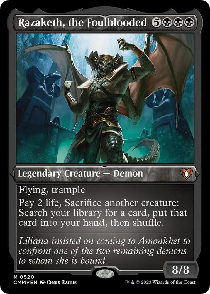 Razaketh, the Foulblooded 520 (Commander Masters)  - Etched Foil | Good Games Adelaide SA