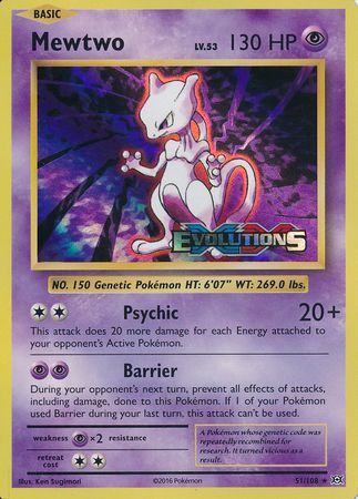 Mewtwo (51/108) (XY Evolutions Prerelease) [XY: Black Star Promos] | Good Games Adelaide SA