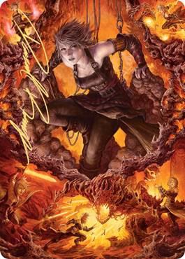 Nahiri Heir of the Ancients Art Card 4 81 Gold Stamped Signature 4 (Art Series: Zendikar Rising)  | Good Games Adelaide SA