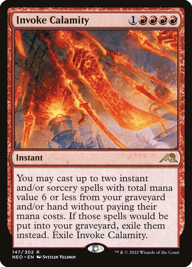 Invoke Calamity 147 (Kamigawa: Neon Dynasty)  - Foil | Good Games Adelaide SA