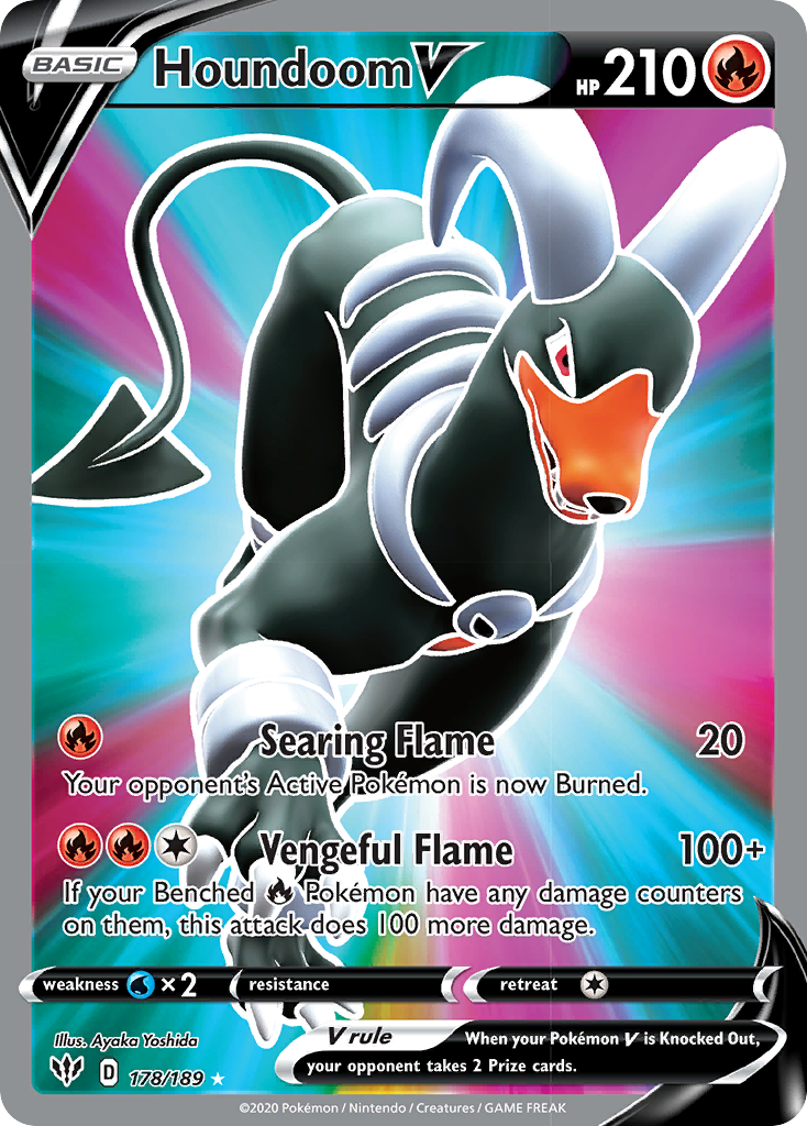 Houndoom V (178/189) [Sword & Shield: Darkness Ablaze] | Good Games Adelaide SA