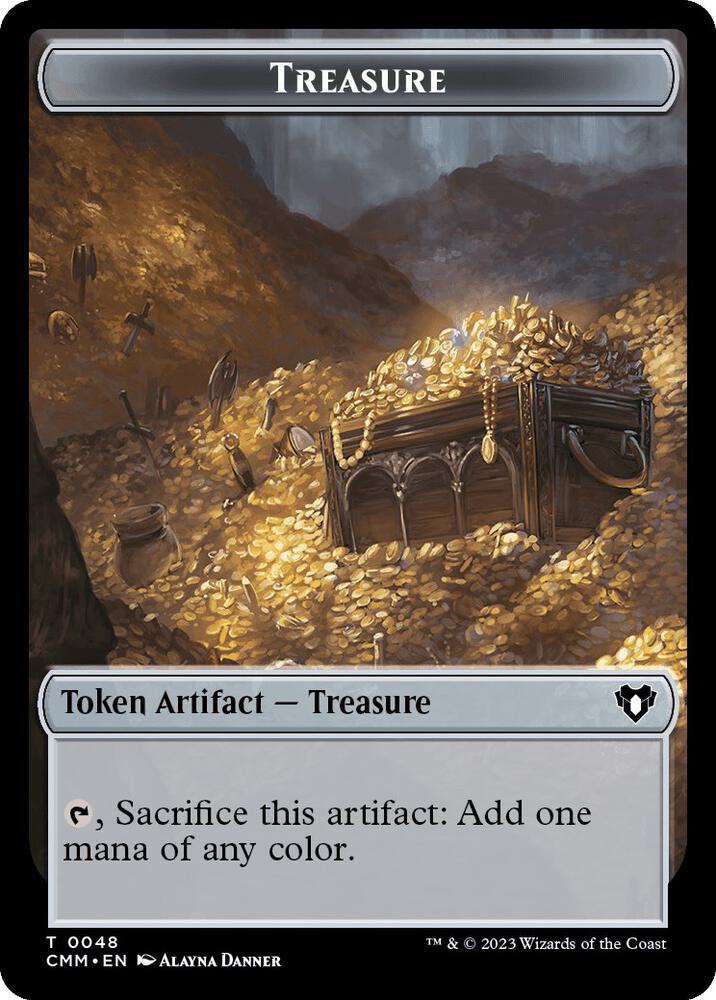 Treasure Bird Illusion Double Sided Token 48 // 11 (Commander Masters)  - Foil | Good Games Adelaide SA
