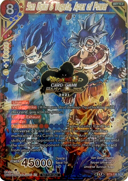 Son Goku & Vegeta, Apex of Power (World Championship 2021) (BT9-136) [Tournament Promotion Cards] | Good Games Adelaide SA
