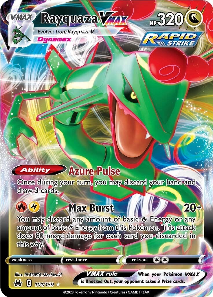 Rayquaza VMAX (101/159) (101) [Sword & Shield: Crown Zenith] | Good Games Adelaide SA