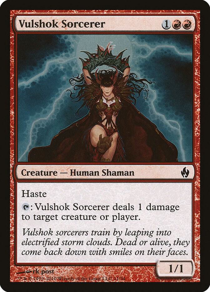 Vulshok Sorcerer 11 (Premium Deck Series: Fire and Lightning)  - Foil | Good Games Adelaide SA
