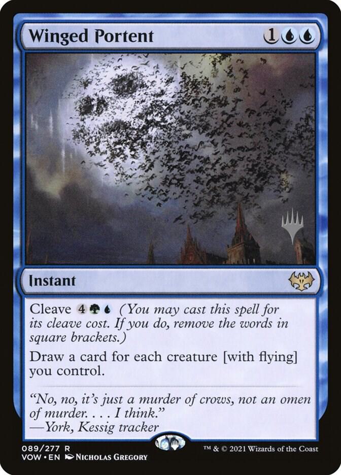 Winged Portent  (Promo Pack: Kamigawa: Neon Dynasty)  - Foil | Good Games Adelaide SA