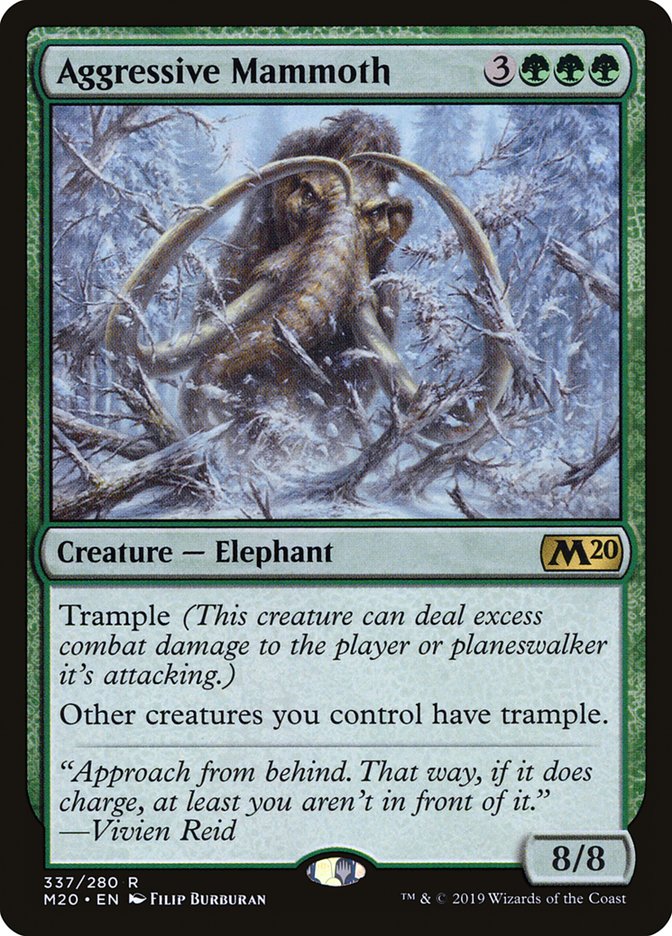 Aggressive Mammoth [Core Set 2020] | Good Games Adelaide SA