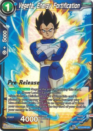 Vegeta, Energy Fortification (BT13-040) [Supreme Rivalry Prerelease Promos] | Good Games Adelaide SA
