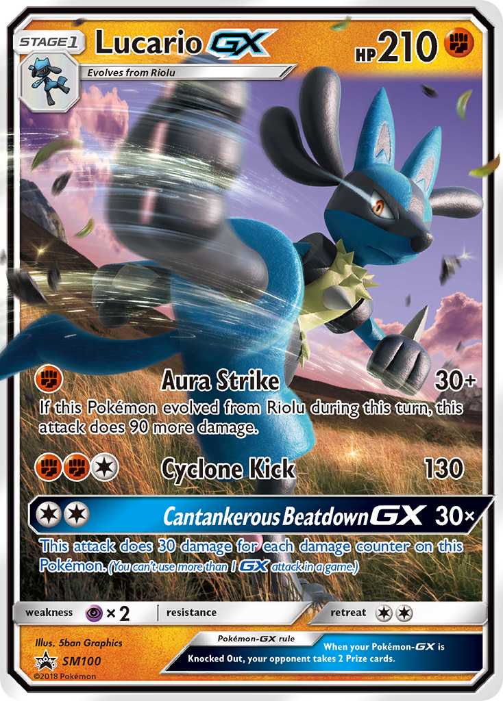 Lucario GX (SM100) [Sun & Moon: Black Star Promos] | Good Games Adelaide SA