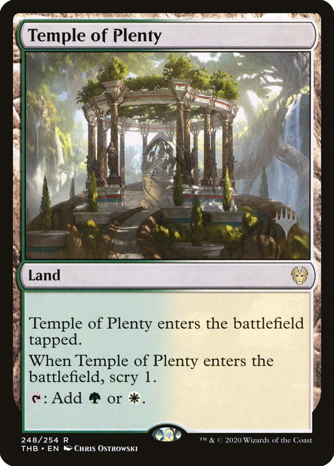 Temple of Plenty (Promo Pack) [Theros Beyond Death Promos] | Good Games Adelaide SA