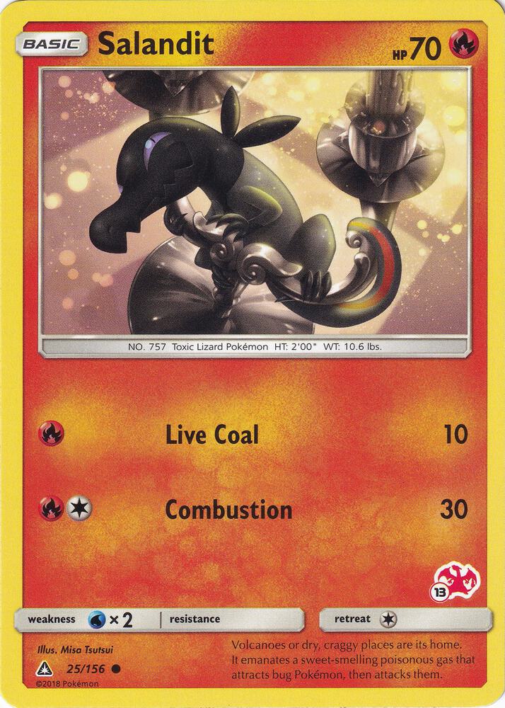 Salandit 25 156 13 Charizard Stamped 025/156 (Battle Academy)  | Good Games Adelaide SA
