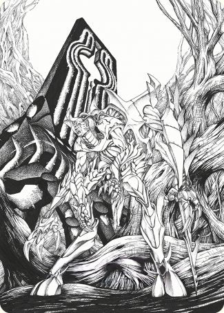 Lukka, Bound to Ruin Art Card [Phyrexia: All Will Be One Art Series] | Good Games Adelaide SA