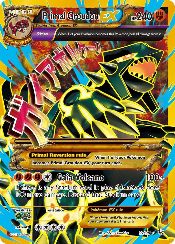 Primal Groudon EX Shiny Full Art 97/98 (XY - Ancient Origins)  - Holofoil | Good Games Adelaide SA