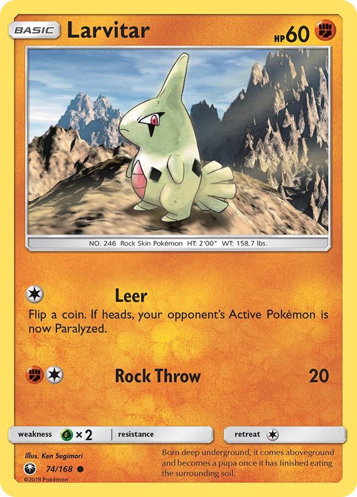 Larvitar 74/168 (SM - Celestial Storm)  | Good Games Adelaide SA