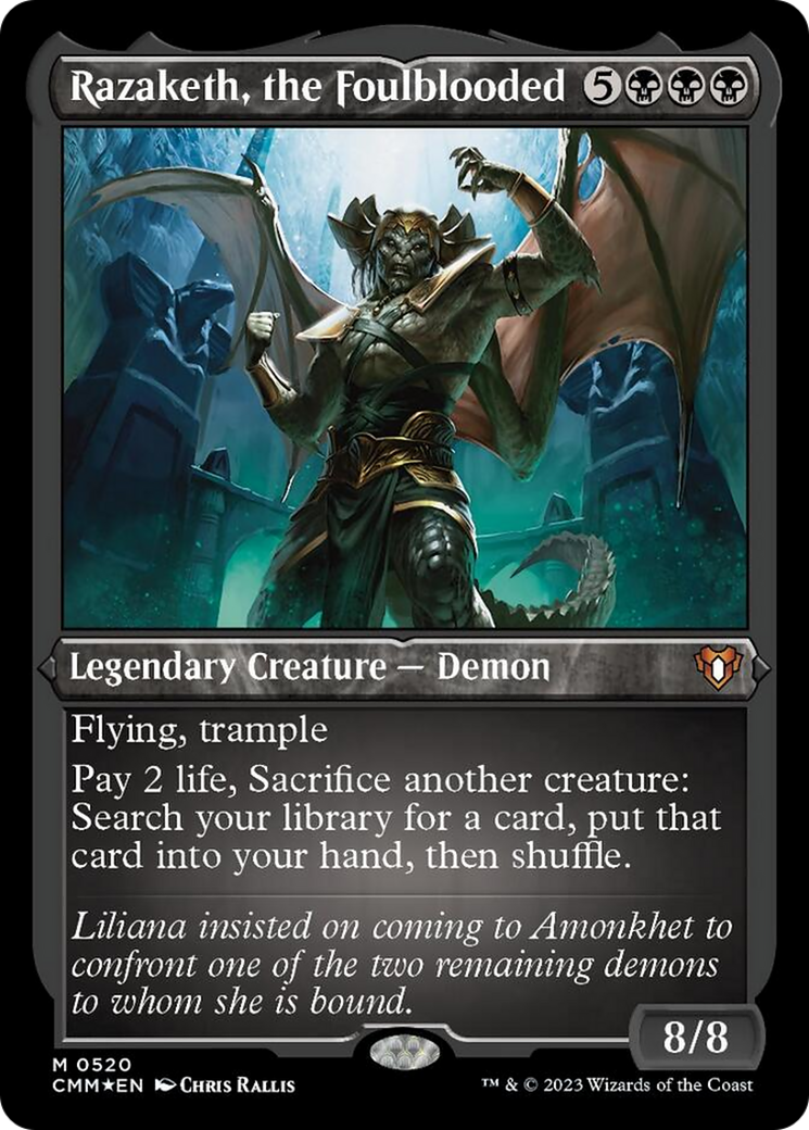 Razaketh, the Foulblooded (Foil Etched) [Commander Masters] | Good Games Adelaide SA