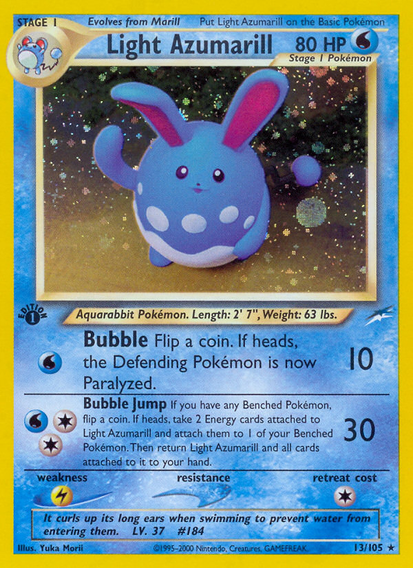 Light Azumarill (13/105) [Neo Destiny 1st Edition] | Good Games Adelaide SA
