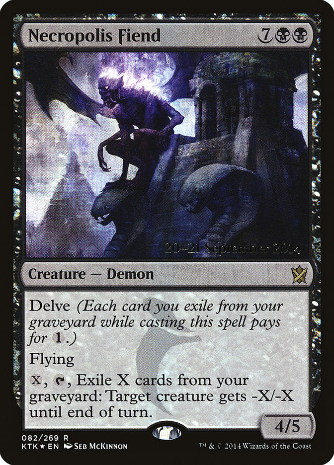 Necropolis Fiend [Khans of Tarkir Promos] | Good Games Adelaide SA