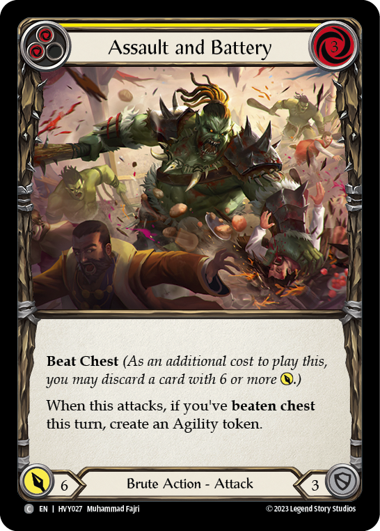 Assault and Battery (Yellow) [HVY027] (Heavy Hitters) | Good Games Adelaide SA