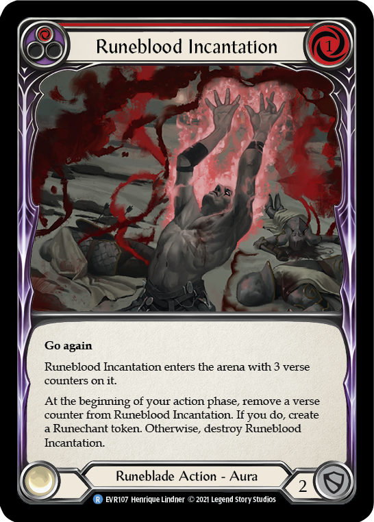 Runeblood Incantation (Red) [EVR107] (Everfest)  1st Edition Rainbow Foil | Good Games Adelaide SA