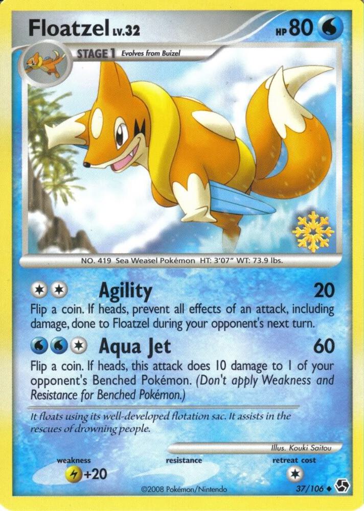 Floatzel 37 106 037/106 (Countdown Calendar Promos)  | Good Games Adelaide SA