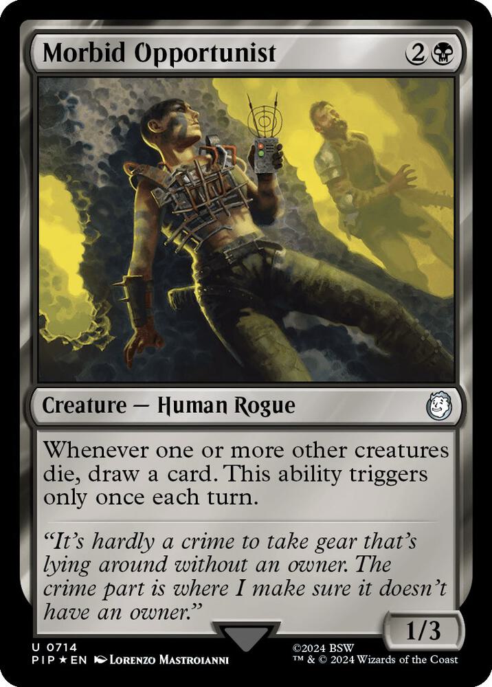 Morbid Opportunist 714 (Universes Beyond: Fallout)  - Foil | Good Games Adelaide SA