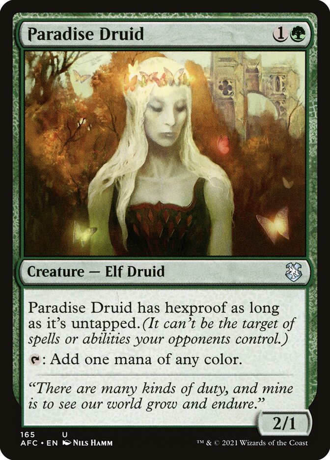 Paradise Druid 165 (Commander: Adventures in the Forgotten Realms)  | Good Games Adelaide SA