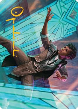 Dapper Shieldmate Art Card Gold Stamped Signature 2 (Art Series: Streets of New Capenna)  | Good Games Adelaide SA