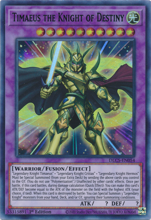 Timaeus the Knight of Destiny (Purple) [DLCS-EN054] Ultra Rare | Good Games Adelaide SA